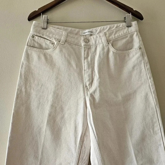 Wood Wood Ilo Straight Leg Classic Denim Women's Jeans Size 31W 32L Off White. - Picture 8 of 16